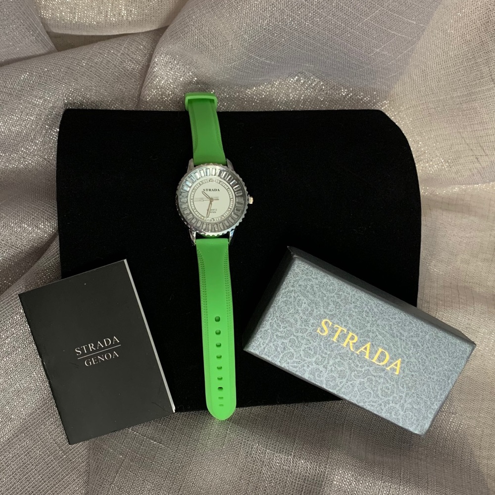 Green silicone Strada Genoa Watch